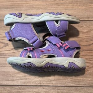 Dream Pairs Purple & Pink Kids Velcro Sandals|Size11